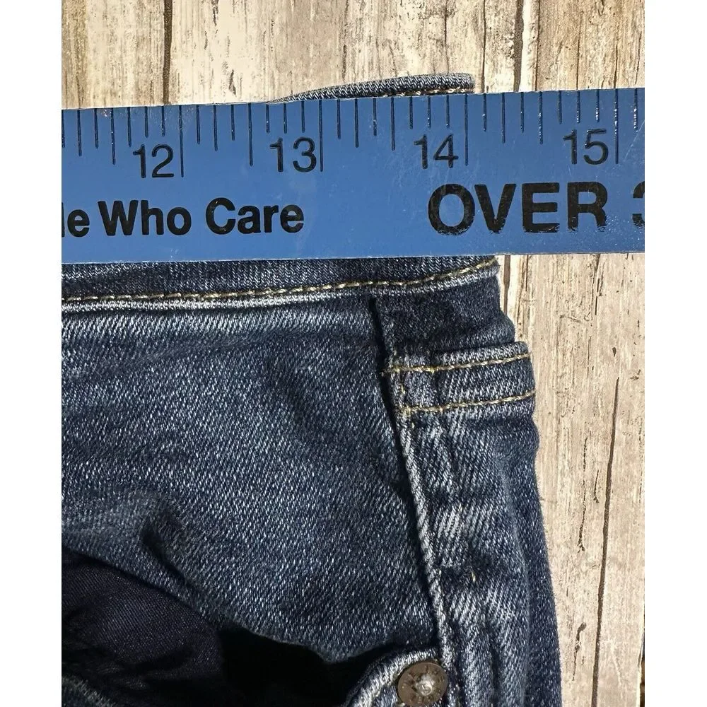 Free People We The Free Raw Hem High Rise Jegging Size 31 Dark Wash Skinny‎